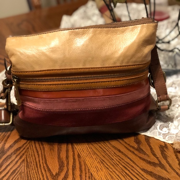 Fossil EXPLORER Tan Leather Crossbody Bag , - Picture 2 of 6